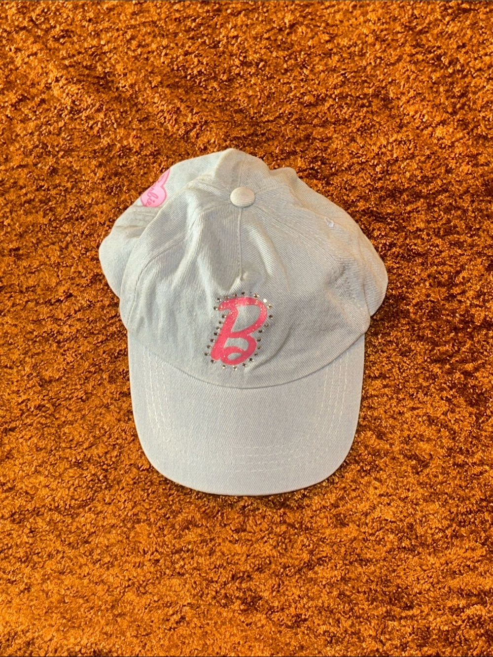 Barbie Light Gray Baseball Cap with Pink B Logo